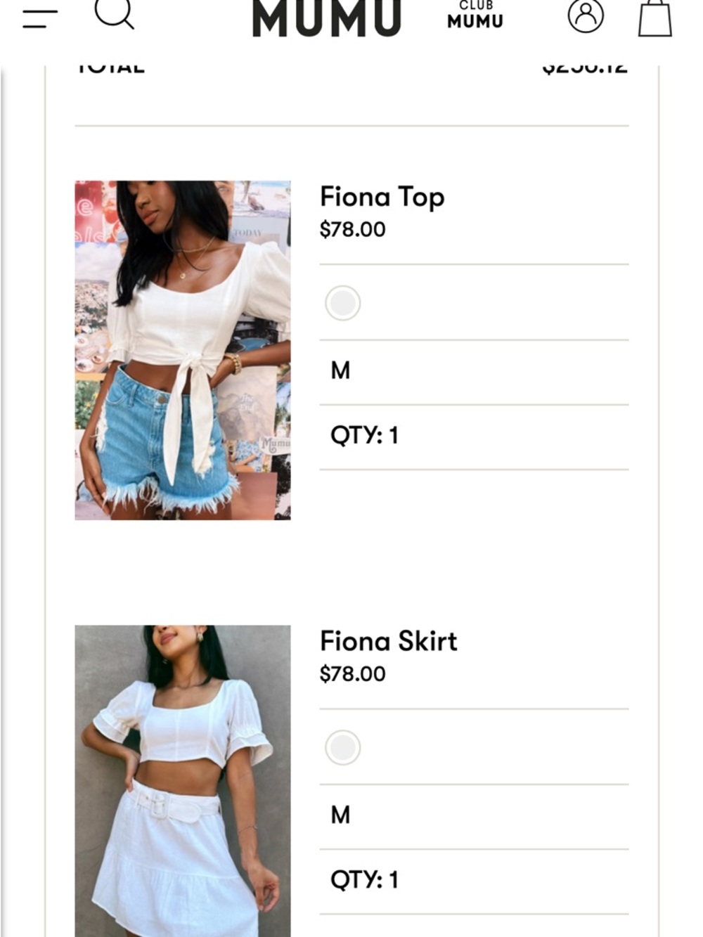 Show Me Your MuMu White Fiona Top & Tie Skirt